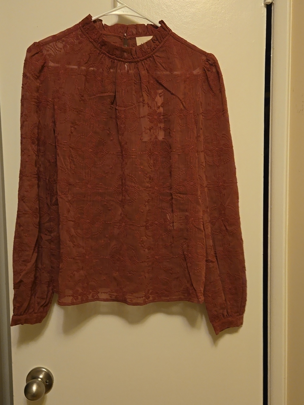 Sezane Valentine Embroidered Long-Sleeve Blouse - Picture 6 of 10